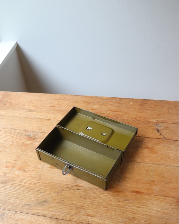 ビンテージ　メタルボックス Small Green Metal Box｜スモールグリーンメタルボックス