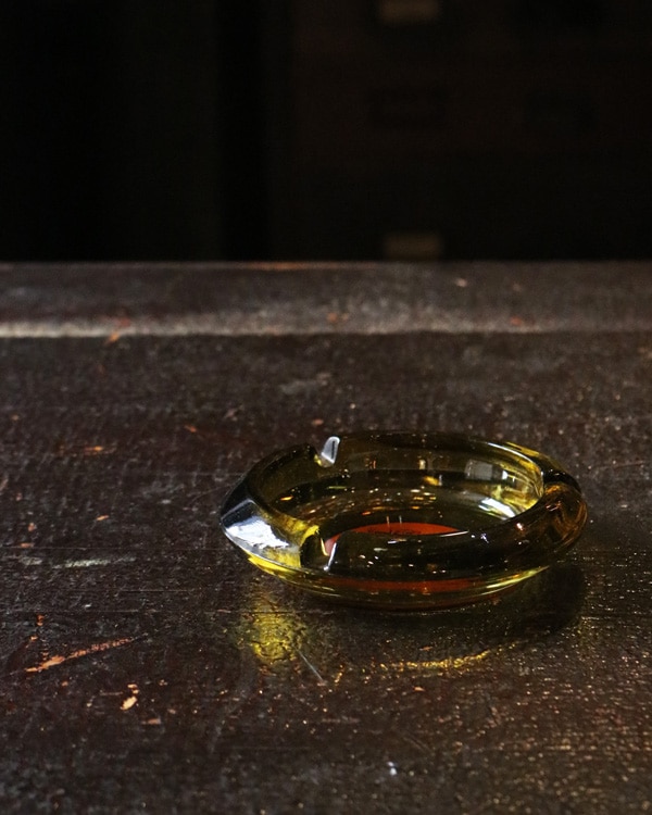 ヴィンテージ viking アンバー ガラス アシュトレイ 小物入れ 灰皿