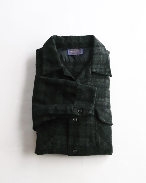 Vintage 60s PENDLETON Open Collar Wool Shirt (L)