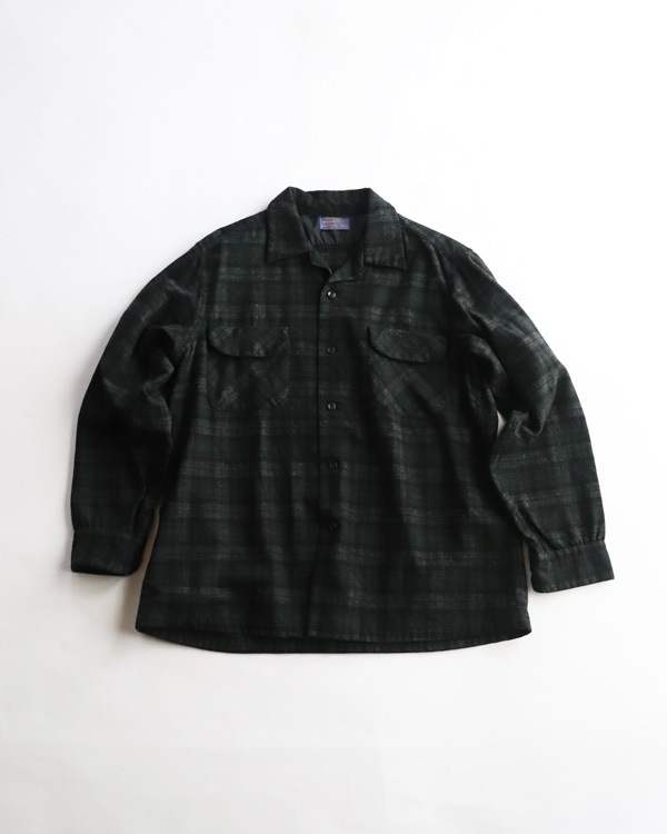 Vintage 60s PENDLETON Open Collar Wool Shirt (L)