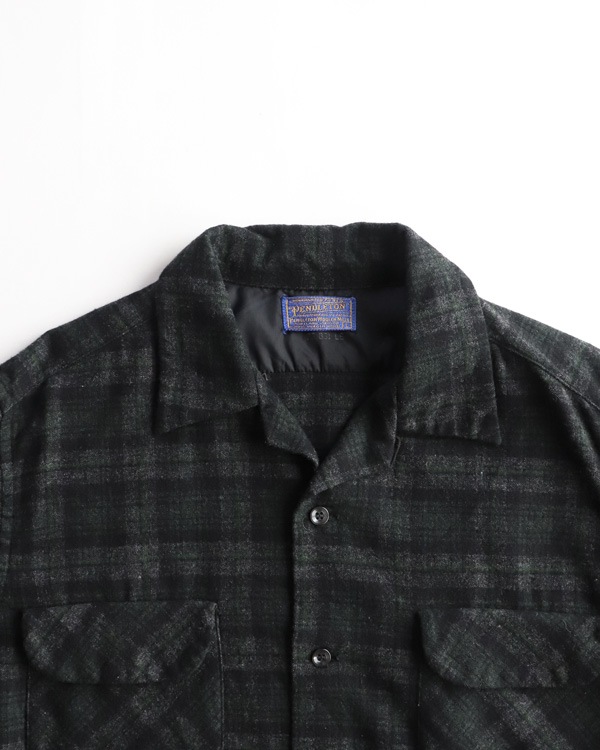 Vintage 60s PENDLETON Open Collar Wool Shirt (L)