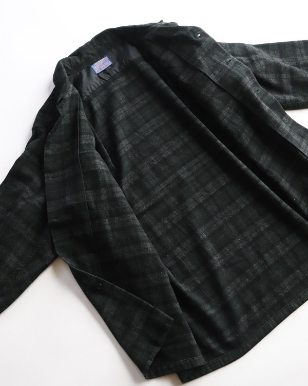 Vintage 60s PENDLETON Open Collar Wool Shirt (L)