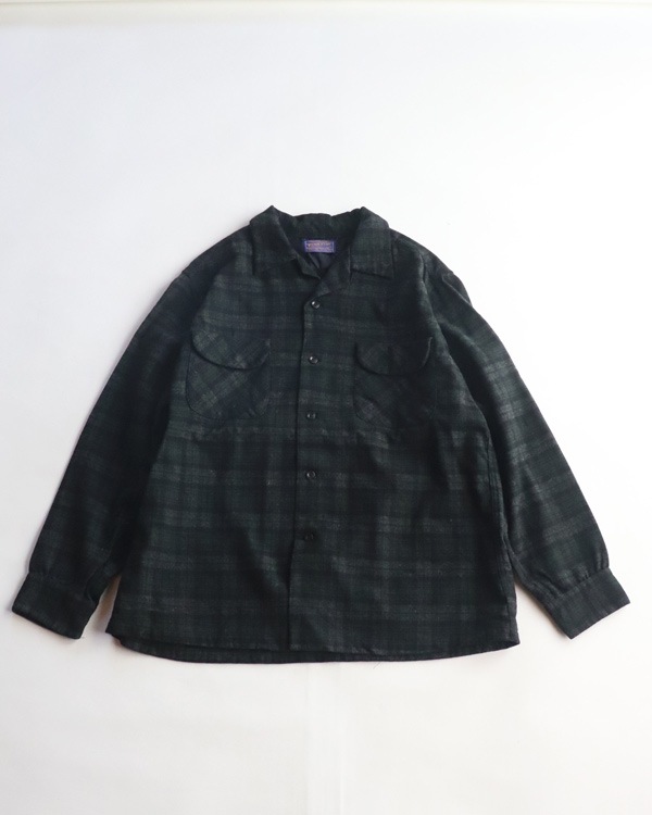 Vintage 60s PENDLETON Open Collar Wool Shirt (L)