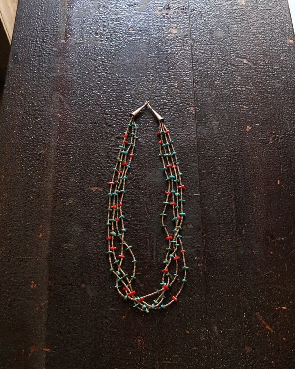 Turquoise&Coral Heishi Necklace�å���������&������� �إ����ͥå��쥹