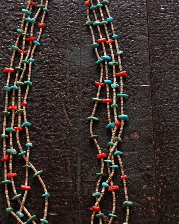 Turquoise&Coral Heishi Necklace�å���������&������� �إ����ͥå��쥹