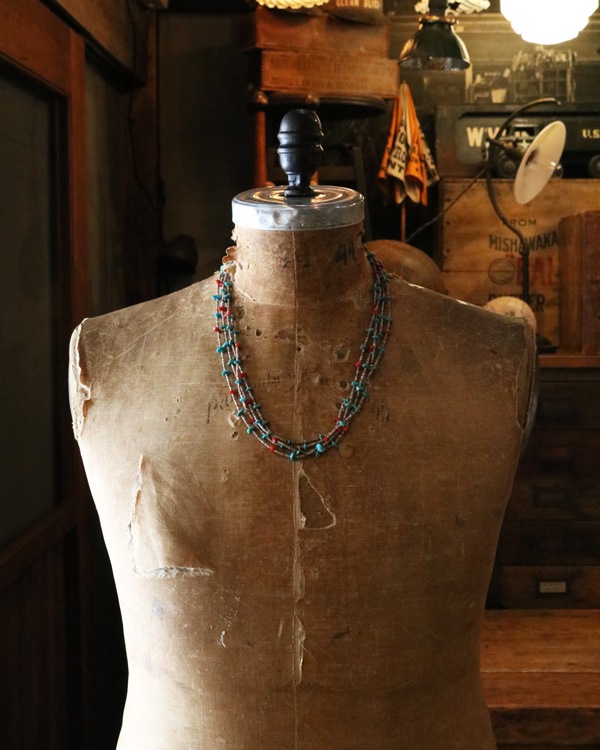 Turquoise&Coral Heishi Necklace�å���������&������� �إ����ͥå��쥹