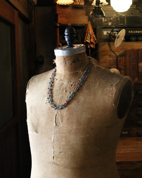 Turquoise&Coral Heishi Necklace�å���������&������� �إ����ͥå��쥹