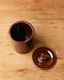 Mid-Century Brown Glazed Cheese Crock�åߥåɥ������꡼�� �֥饦���إ����������å�