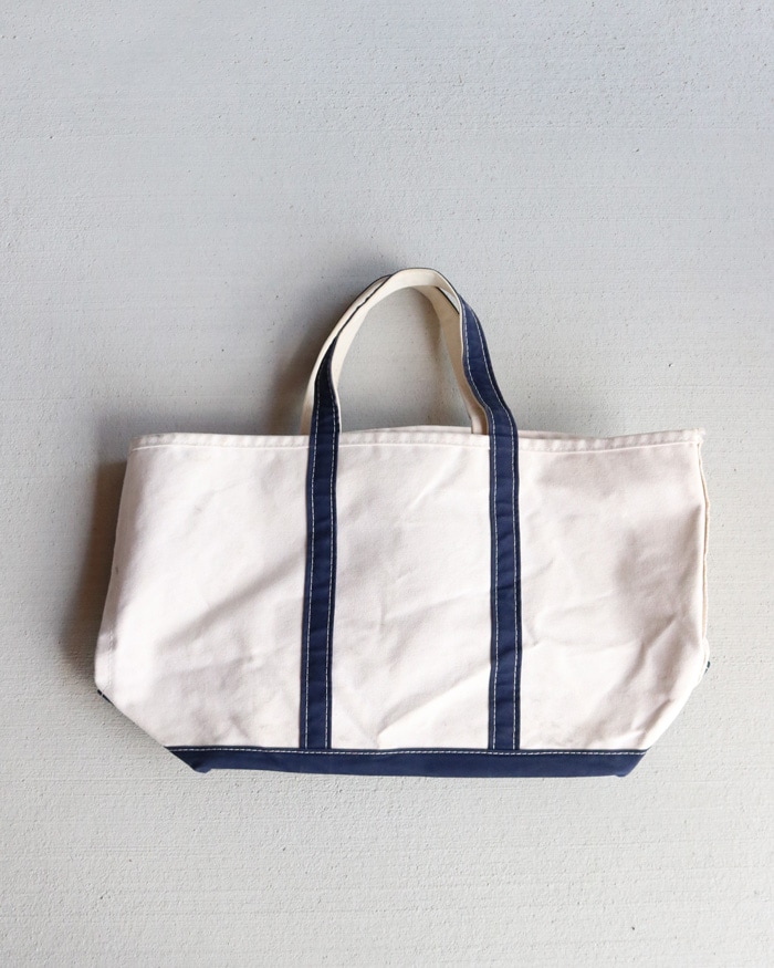 Vintage 90s Navy L.L.BEAN Canvas Tote (L)