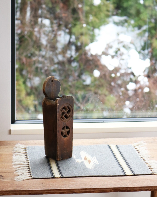 1920s Folk Art ��Whirling Log & Star�� Candle Wall Box��1920ǯ�� �ե����������� ���åɡ������ɥ륦������ܥå���