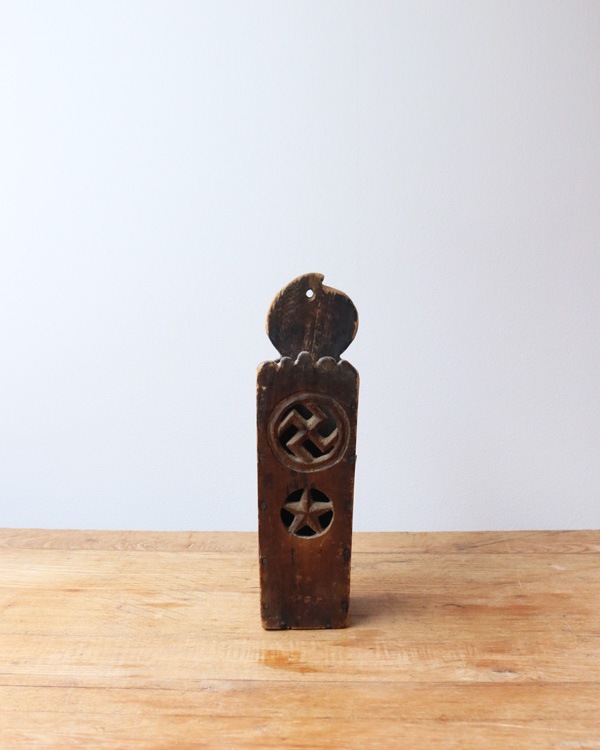 1920s Folk Art ��Whirling Log & Star�� Candle Wall Box��1920ǯ�� �ե����������� ���åɡ������ɥ륦������ܥå���
