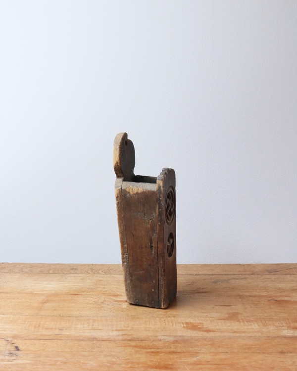 1920s Folk Art ��Whirling Log & Star�� Candle Wall Box��1920ǯ�� �ե����������� ���åɡ������ɥ륦������ܥå���