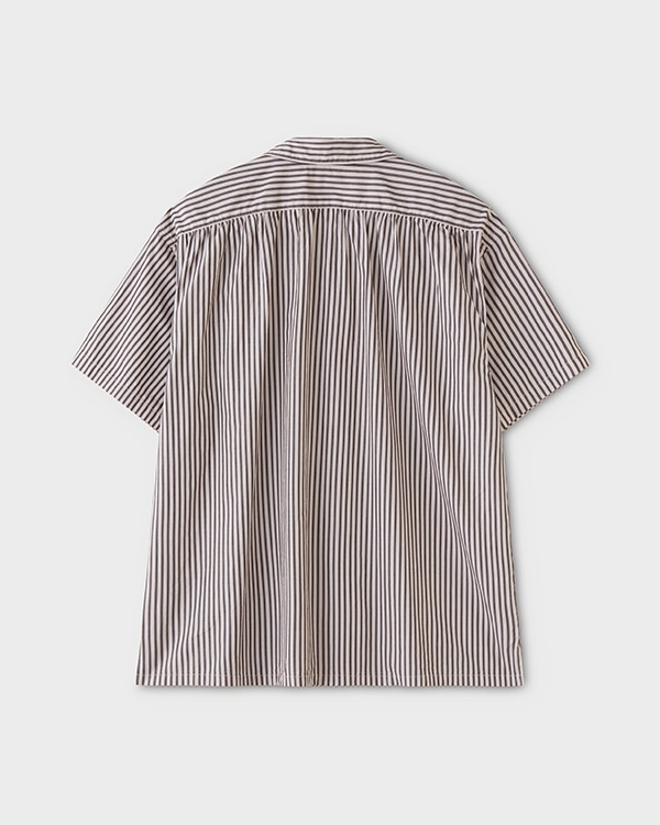 PHIGVEL ե٥BACK GATHERING SS SHIRT  Хå㥶󥰥硼ȥ꡼֥ġDESERT ROSE x BROWN GRAY STRIPE