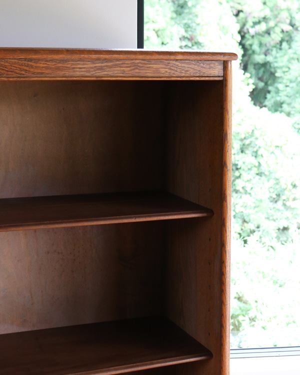 Oak Bookshelf with Adjustable Shelves & Steel Casters�å������Ǻ�Υ֥å��������