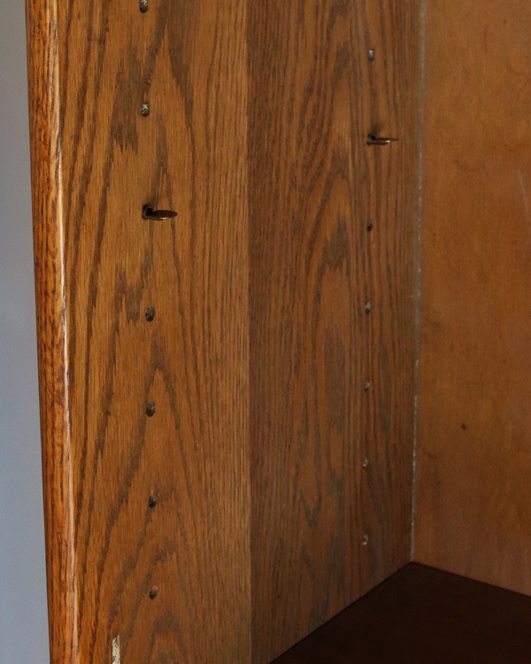 Oak Bookshelf with Adjustable Shelves & Steel Casters�å������Ǻ�Υ֥å��������