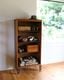 Oak Bookshelf with Adjustable Shelves & Steel Casters�å������Ǻ�Υ֥å��������