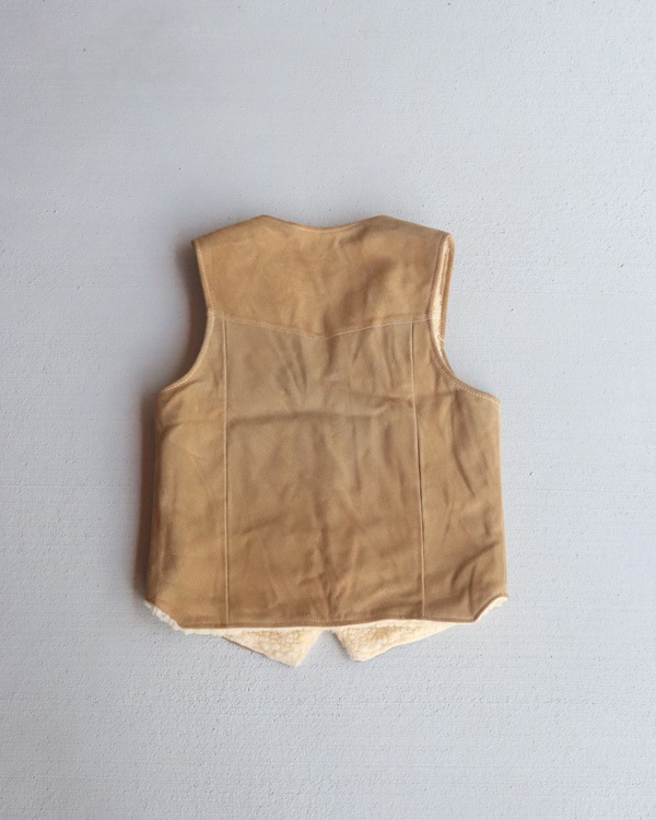 Vintage 80s Jo-o-Kay Suede Boa Vest (M)