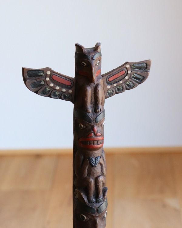 Chalkware Totem Pole Figurine��1960s�ˡå��硼�������� �ȡ��ƥ�ݡ����1960ǯ���