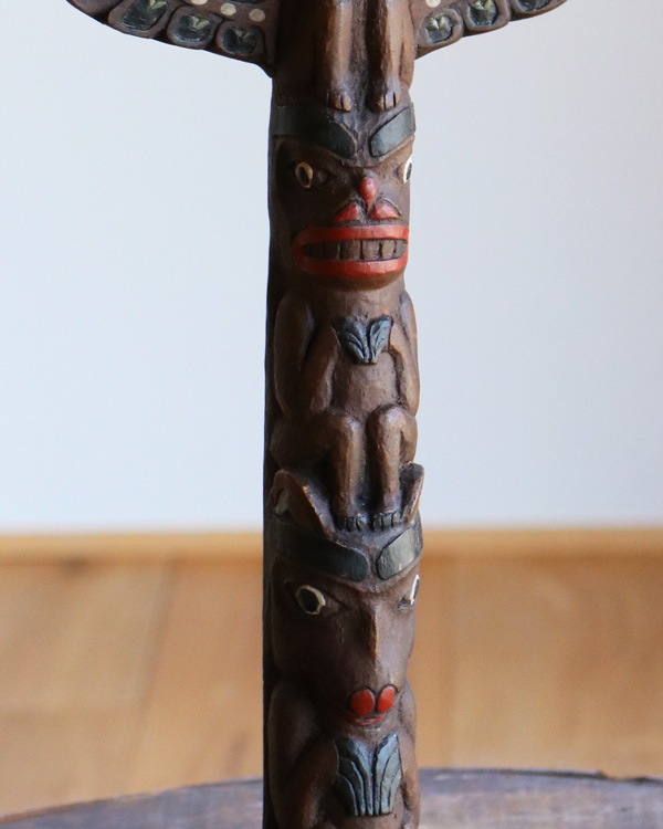 Chalkware Totem Pole Figurine��1960s�ˡå��硼�������� �ȡ��ƥ�ݡ����1960ǯ���