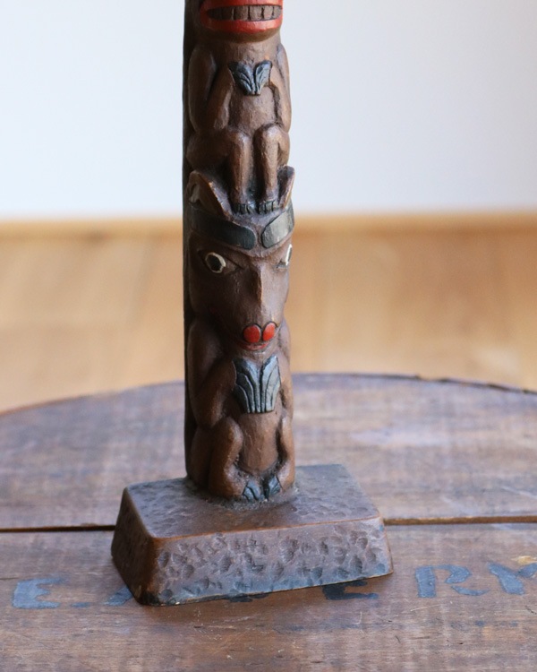 Chalkware Totem Pole Figurine��1960s�ˡå��硼�������� �ȡ��ƥ�ݡ����1960ǯ���