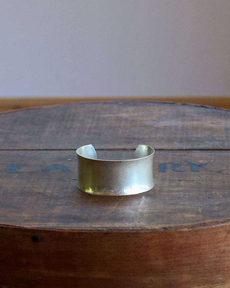 c.1950s Mid-Century Silver Wide Cuff Bracelet B｜1950年代頃