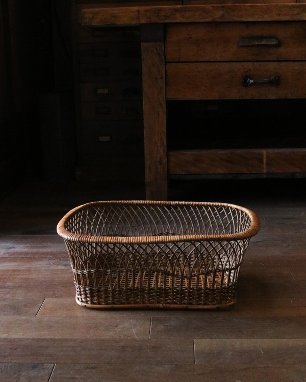 Rattan Clothes Basket ｜ラタン 脱衣かご JPB-116