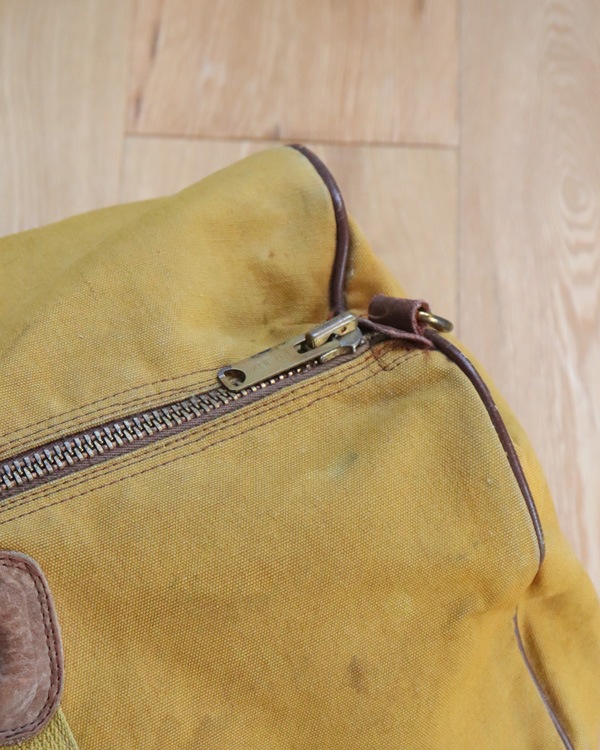 Vintage 70s Brown L.L.BEAN Zipper Duffel Bag