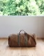 Vintage 80s Dark Brown Brown L.L.BEAN Zipper Duffel Bag (LARGE)