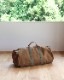 Vintage 80s Dark Brown Brown L.L.BEAN Zipper Duffel Bag (LARGE)