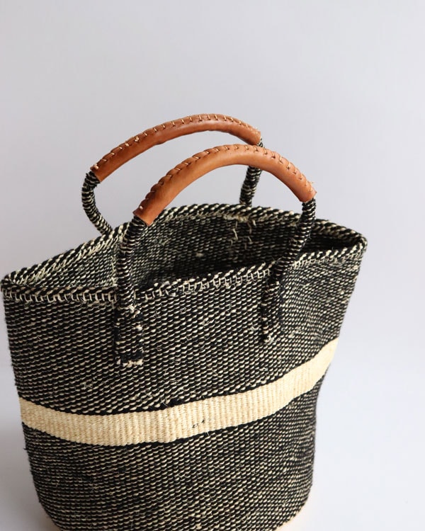 Sisal Bag Leather Handle�å�������Хå� �쥶���ϥ�ɥ�