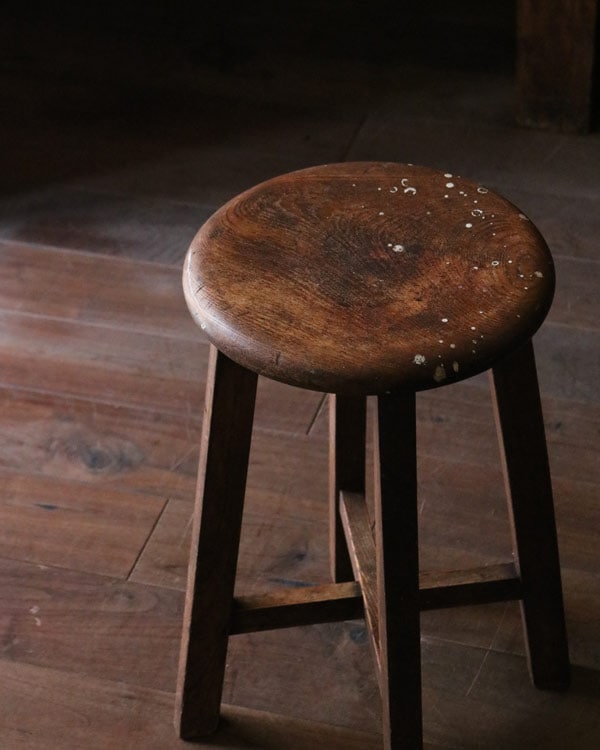 ヴィンテージ　木製ラウンドスツール Wooden Round Stool｜木製ラウンドスツール RS-31