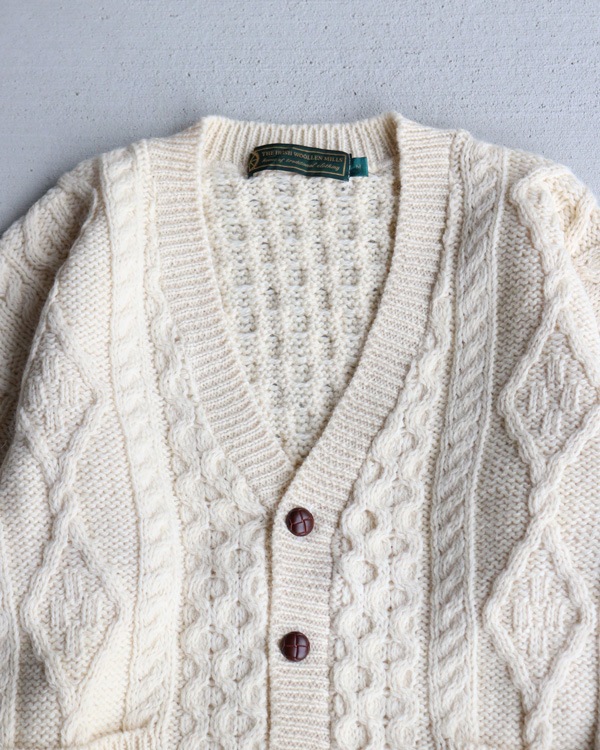 Vintage 80s Fisherman Wool Cardy (M)