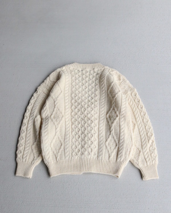 Vintage 80s Fisherman Wool Cardy (M)