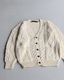 Vintage 80s Fisherman Wool Cardy (M)