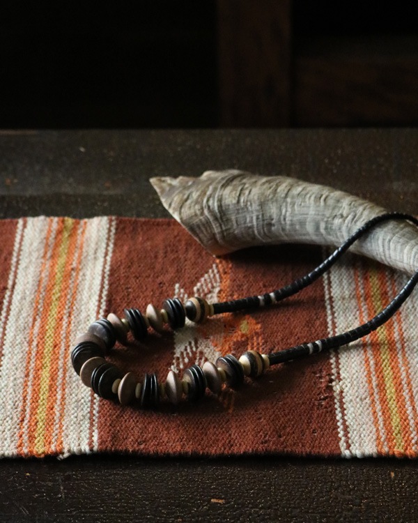 Vintage Wood Beads Necklace A�åӥ�ơ������åɥӡ����ͥå��쥹 A