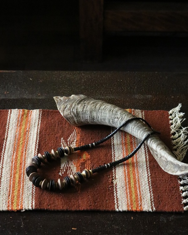 Vintage Wood Beads Necklace A�åӥ�ơ������åɥӡ����ͥå��쥹 A