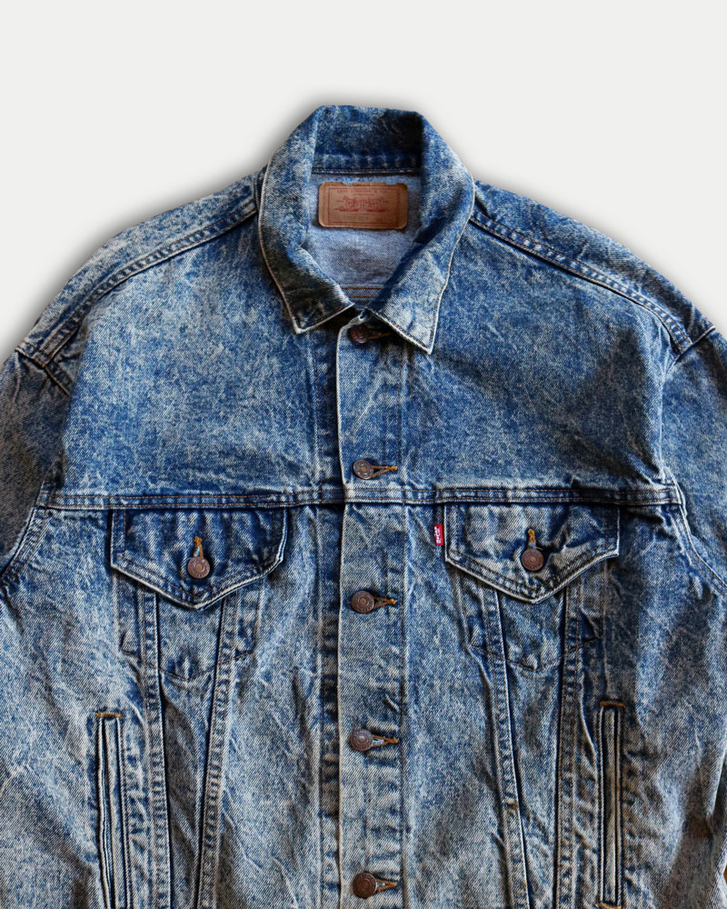 Vintage 90s Acid Wash LEVI'S 70507 Denim Jacket (L)