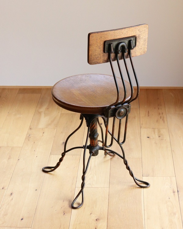 ��TONK MFG. CO.�� Twisted Wire Office Stool / c.1910�á�TONK MFG. CO.�� �ĥ����ƥåɥ磻�䡼 ���ե������ġ����1910ǯ����