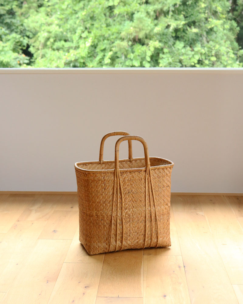 c.1960s Japanese Bamboo Shopping Basket｜1960年代頃 日本製 竹編み