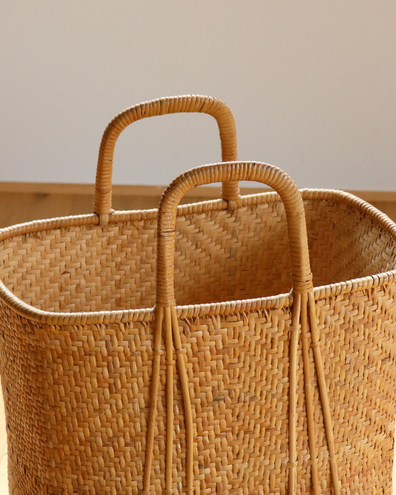 c.1960s Japanese Bamboo Shopping Basket｜1960年代頃 日本製 竹編み