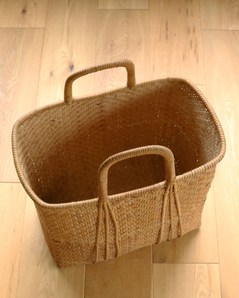 c.1960s Japanese Bamboo Shopping Basket｜1960年代頃 日本製 竹編み
