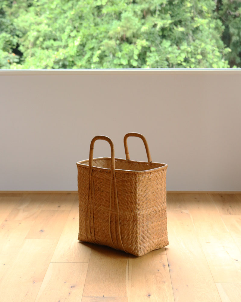 竹製バスケット(昭和初期) c.1960s Japanese Bamboo Shopping Basket｜1960年代頃 日本製 竹編み