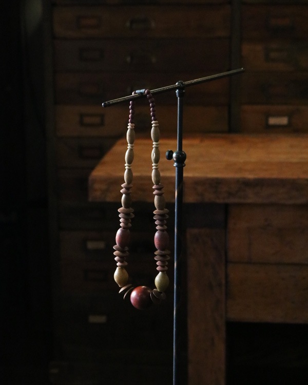 Vintage Wood Beads Necklace C�åӥ�ơ������åɥӡ����ͥå��쥹 C