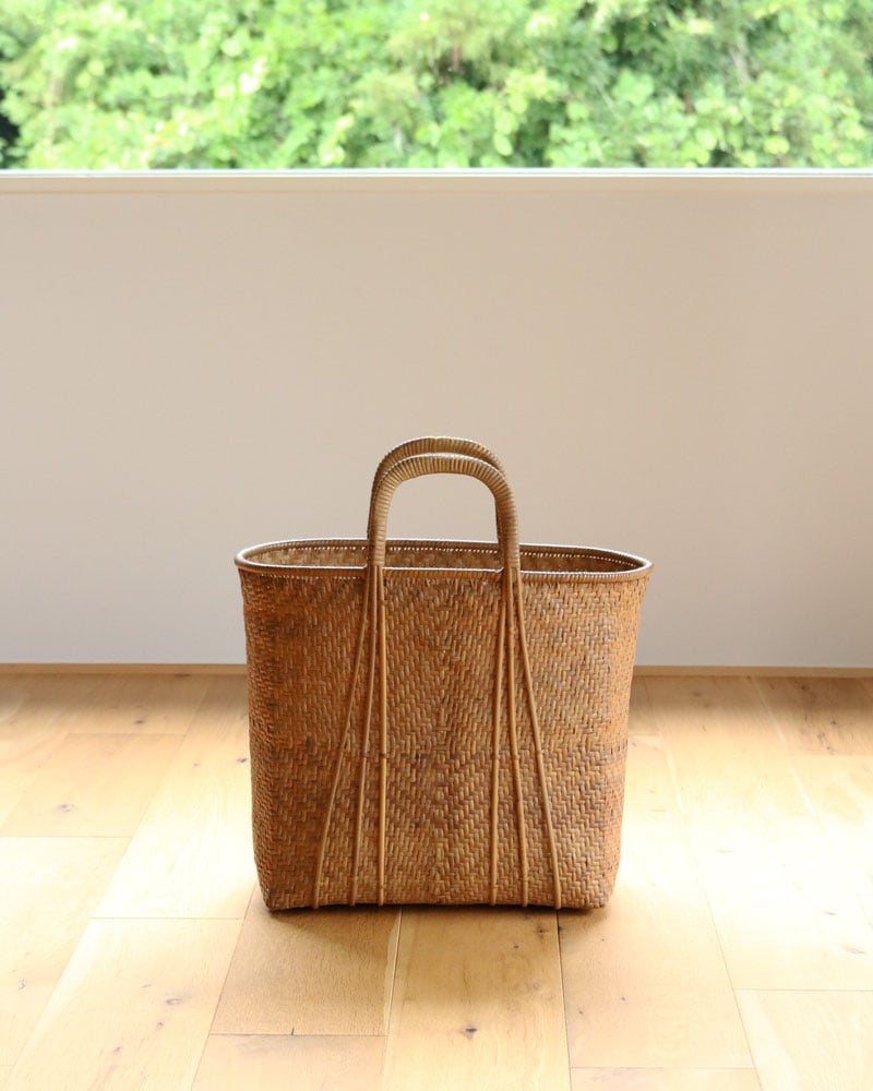 c.1960s Japanese Bamboo Shopping Basket｜1960年代頃 日本製 竹編み