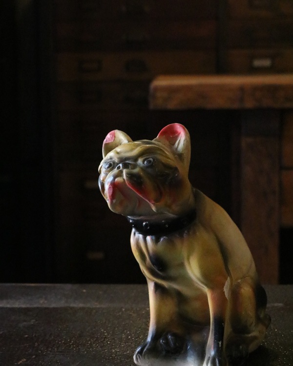アンティークブルドッグ Chalkware Bull Dog A｜チョーク素材のブルドッグ A