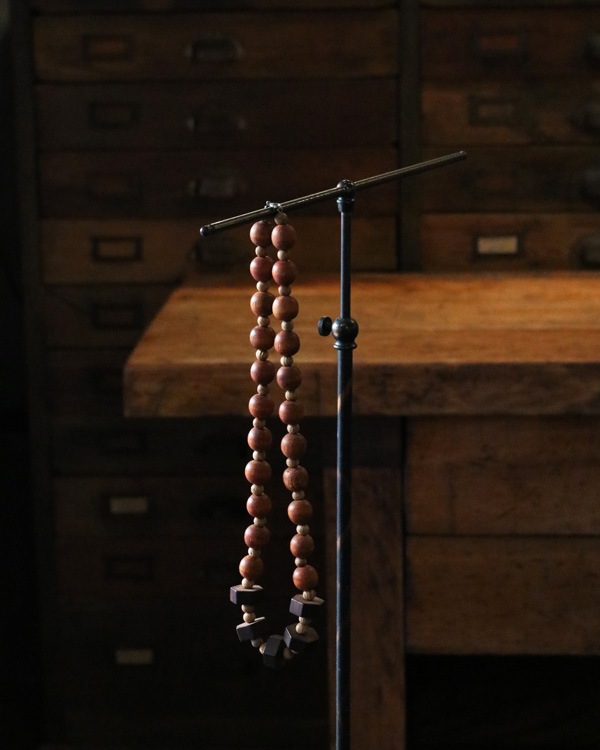 Vintage Wood Beads Necklace B�åӥ�ơ������åɥӡ����ͥå��쥹 B