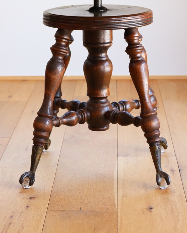 Adjustable Piano Stool with Claw & Glass Ball Feet�å����������饹�ܡ���ӻ��� ���߼��ԥ��Υ��ġ���