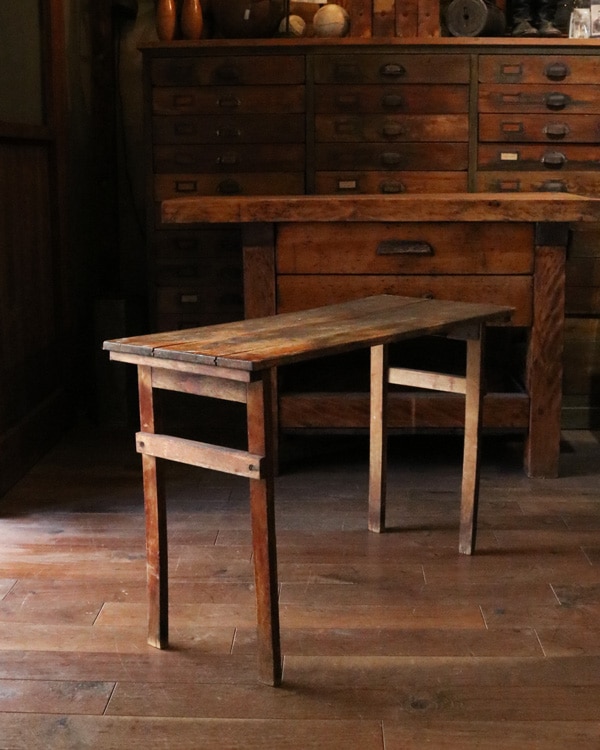 折りたたみ木製カウンターテーブル フォールディングテーブル　アンティーク Folding Wood Table｜折り畳み木製テーブル