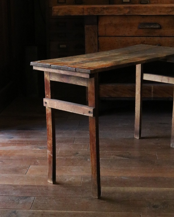 折りたたみ木製カウンターテーブル フォールディングテーブル　アンティーク Folding Wood Table｜折り畳み木製テーブル