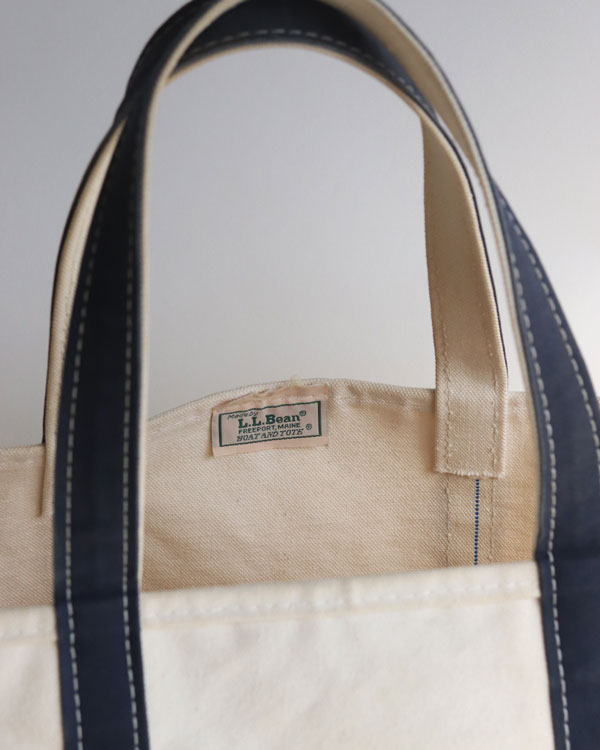 Vintage 90s Navy L.L.BEAN Canvas Tote (L)